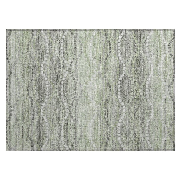 Dalyn Rugs Machine Washable Indoor/Outdoor Chantille ACN2030 Green 1'8" x 2'6" Rug