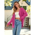 thumbnail image 4 of Women's Cardigan 2023 Open Front Oversized Button Lightweight Sweaters V Neck Loose Cardigans Knit Outwear, 4 of 14
