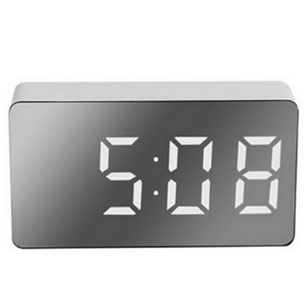 Reloj despertador digital NikouMX espejo LED mini electrónico