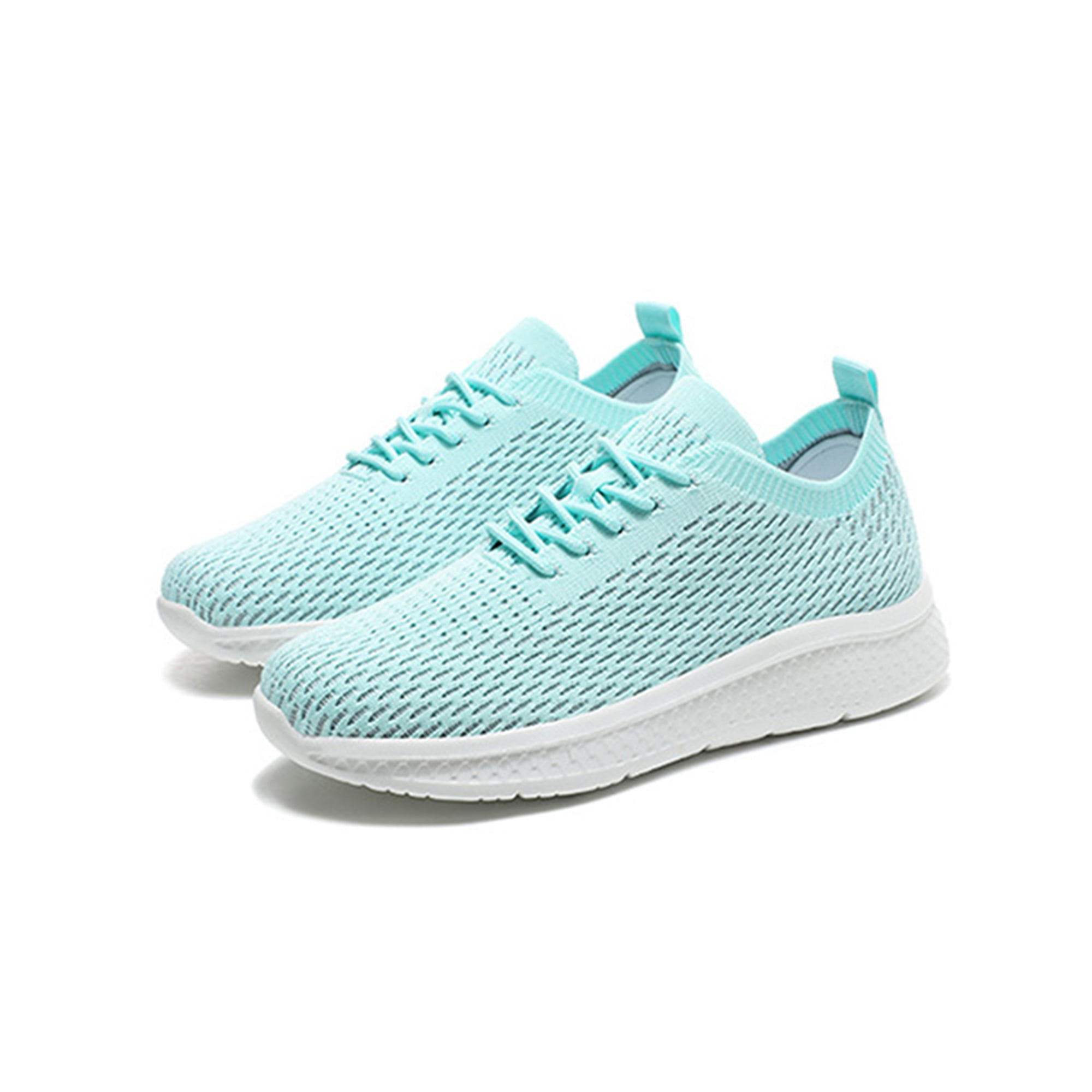 Woobling Women Running Shoe Lace Up Sport Sneaker Lightweight Sneakers Slip Resistant Flats Athletic Non slip Shock Absorption Casual Shoes Blue 6 Walmart