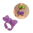 thumbnail image 5 of Colorful Bow Rings Resin Rings Cute Acrylic Rings Stacking Rings Aesthetic Bowknot Finger Rings Plastic Rings, 5 of 9