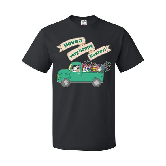 Inktastic Have a Very Hoppy Easter Green Bunny Truck T-Shirt
