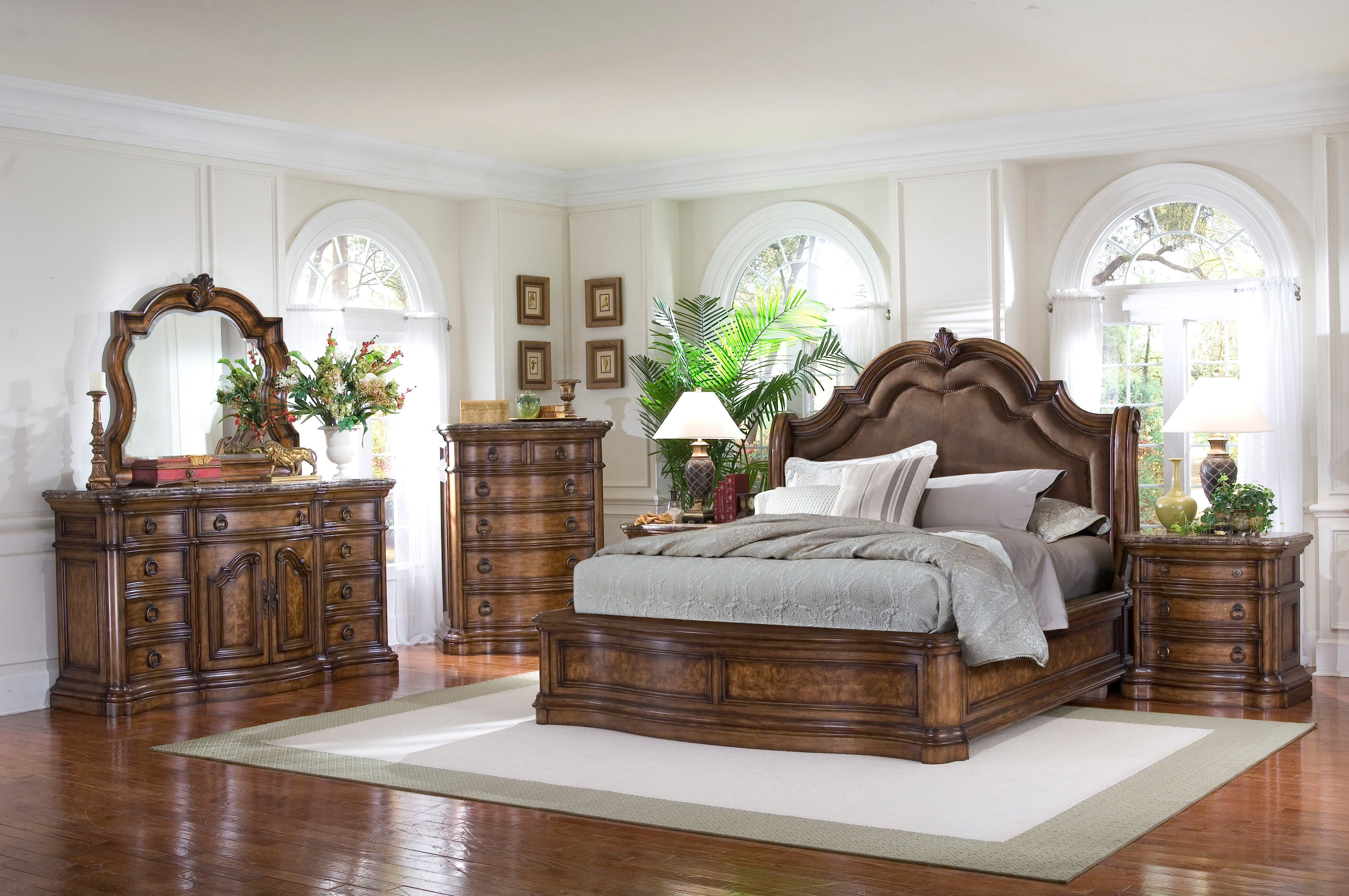 Pulaski San Mateo 6 Piece King Bedroom Set With Brown Finish 662BRK4