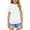 White, variant on Feancey Toddler Girls Tops Ruffle Short Sleeve Round Neck Blouse Baby Kids Casual Solid Color T Shirts Summer Cute Tees Holiday Sales Blue 7 Years