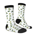 thumbnail image 3 of Uemuo Cute Avocado Yoga Pattern Women's Crew Socks, Soft Durable Breathable Moisture-Wicking with Odor Control Cotton socks, 3 of 9