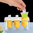 thumbnail image 4 of Summer New Six Grid Small Tree Ice Cream Mold Silicone Food Grade Ice Cream Mold-Yellow, 4 of 5