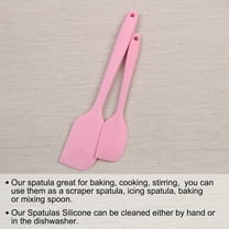 2pcs Kitchen Cooking Silicone Spatula Set Heat Resistant Turner Scraper Cooking Baking Utensils Pink