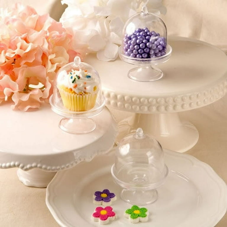 Clear plastic cake on sale stands