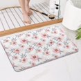thumbnail image 4 of Pioneer Flower Floral Print Pattern Bathroom Rugs Mat, Non Slip Microfiber Bathroom Rug with Rubber Backing, Soft Mats for Bathroom Floor Tub Shower, 17"x27", 4 of 5