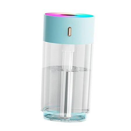

Ultrasonic Air Humidifier Night Sprayer Adjustable Mist Mode USB 280ml for Car Home Yoga - Blue