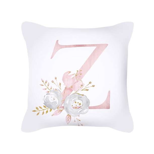 Funda de almohada con diseño de letras, funda de cojín para sofá o coche, almohada para decoración del hogar Wmkox8yii HFSH1170