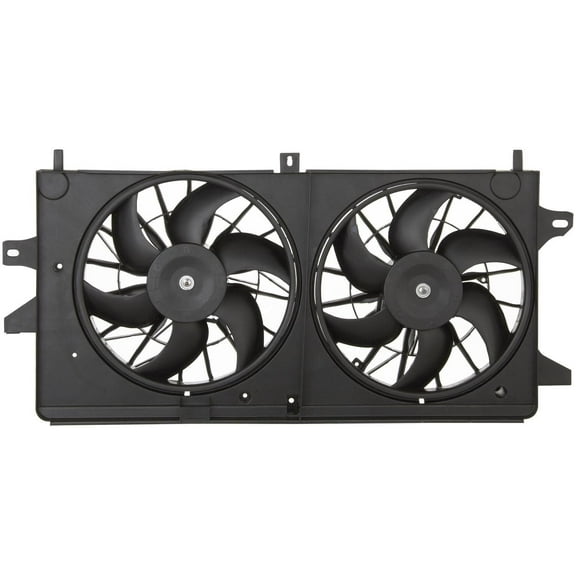 Dual Radiator and Condenser Fan Assembly - Pacific Best Inc. Fit/For 89019109 04-05 Buick Impala Chevrolet Monte Carlo, 05-06 LaCrosse/Allure Fits select: 2004-2007 PONTIAC GRAND PRIX
