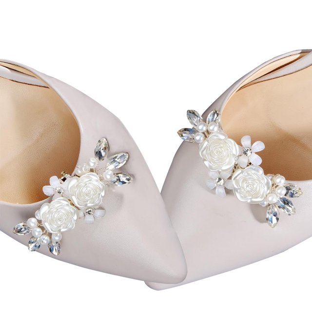 2 clips para zapatos con diamantes de imitación, accesorios desmontables para zapatos de boda, decoración de zapatos de tacón