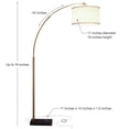 thumbnail image 2 of Brightech Logan Arc Standing Floor Lamp w/ LED Bulb & Drum Shade, Antique Brass, 2 of 10