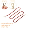 thumbnail image 2 of Monedero Cadena Correa, 1400mm Cuero Hierro Plano Cadena Correa Bolso Cadenas Monedero Correas Hombro Cruzado Cuerpo Reemplazo Correa, Rojo + Dorado Tono, 2 of 6