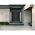 thumbnail image 4 of Front Exterior Prehung Metal-Plastic Double Doors / MANUX 8111 Matte Black / 2 Sidelites Exterior Windows / Office Commercial and Residential Doors Entrance Patio Garage 96 x 80, 4 of 4