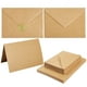 thumbnail image 1 of Paquete de sobres, tarjetas Kraft de 5 x 7 pulgadas con pegatinas doradas, 50 unidades, 1 of 7