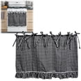 thumbnail image 1 of Handmade Oven Skirts,Farmhouse Kitchen DÃ©cor Oven Curtain, Handmade Embroidery Oven Skirts Curtain, Heat-Resistant, Ribbon Ties, Tabs & Ruffled Trim, Effortless Install, 1 of 9