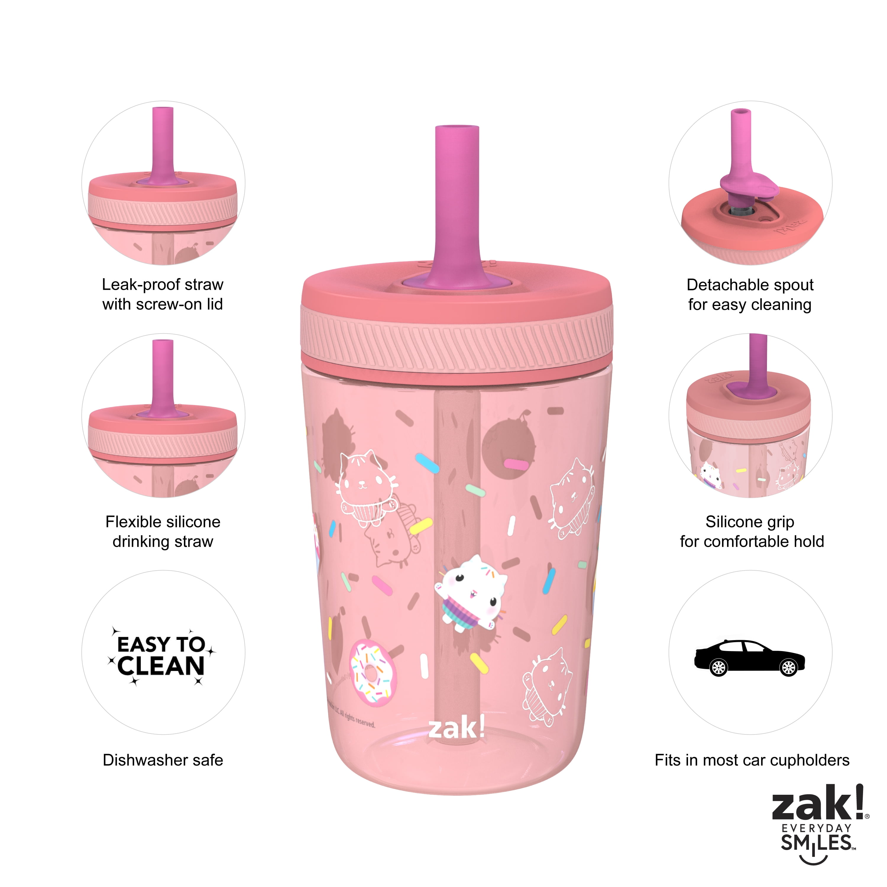 Zak Designs Disney Kelso Tumbler 15 oz Set (Minnie Mouse) Leak-Proof  Screw-On Lid with Straw, Made o…See more Zak Designs Disney Kelso Tumbler  15 oz