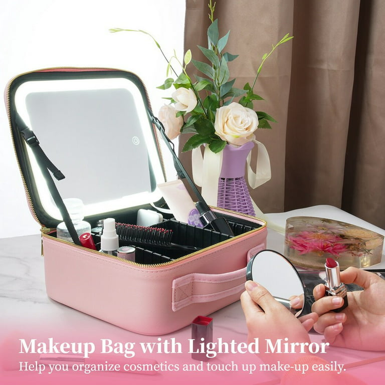 La Mer 3pc Set (Jade) - Cosmetics Makeup Bag Vanity Case / Ribbon Scarf /  Mirror
