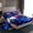Blue Pink Black, variant on Castle Fairy Teens Adults Soccer Gamer Twin Sheet Sets 3pcs,Geometric Honeycomb Twin Fitted Sheet Microfiber,Abstract Gradient Breathable Flat Sheet,Breathable Home Decor
