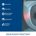 thumbnail image 2 of Bemis H900NL 000 Radiance Round Plastic Toilet Seat in White with Adjustable Heat, iLumalight, STA-TITE Seat Fastening System, and WhisperClose with Precision Seat Fit Adjustable Hinge, 2 of 8