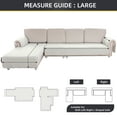 thumbnail image 5 of TOPCHANCES Waterproof L Shape Sofa Cover Couch Chair Cover Chaise Slipcover Settee Protector Mat for Pet Dog Kids (Off-white, Size: L ), 5 of 8