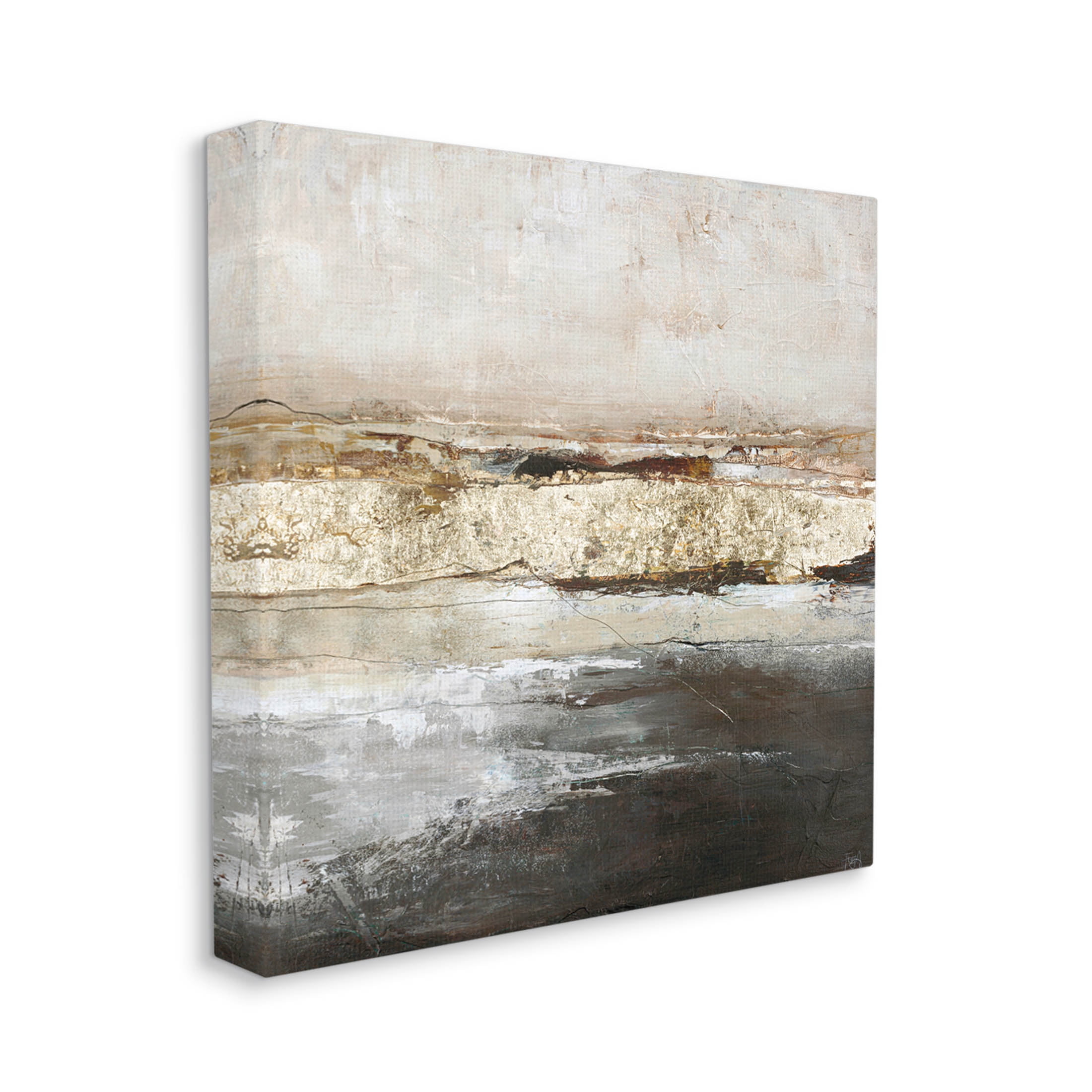 Ocean Landscape Abstract Composition Abstract Painting Gallery Wrapped Canvas Print Wall Art