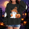 thumbnail image 2 of Halloween Sweatshirt For Boys Girls, Cute Crewneck Kids Tops Long Sleeve Festival Preppy Pullover Sweater, 2 of 5