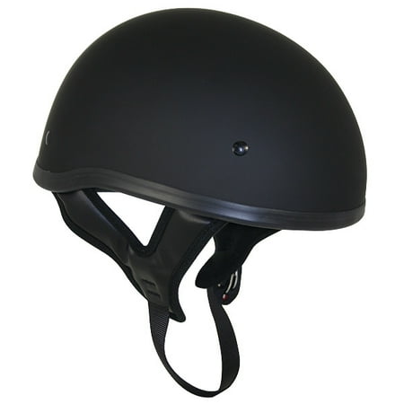 - Outlaw T68-SP DOT Flat Black Motorcycle Skull Cap Half Helmet with No Outlaw Gr