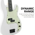 thumbnail image 3 of Best Choice Products Full Size Beginner 4-String Electric Guitar Bass Guitar w/ Padded Case - White/Mint, 3 of 8