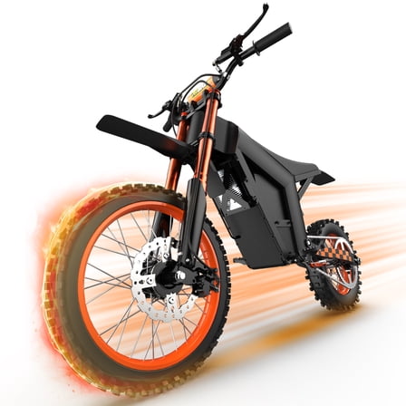 Hapali M01 3000W Peak Electric Dirt Bike for Adults & Teens, 40MPH Off-Road EBike, 48V 21AH Battery Up to 34 Miles, 14"/12" Fat Tire Electric Motorcycle, Dual Hydraulic Brakes, Full Suspension