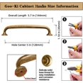 thumbnail image 3 of Goo-Ki 6 Pack Antique Brass Cabinet Handles 3.78" Hole Center Drawer Pulls for Kitchen, 3 of 4