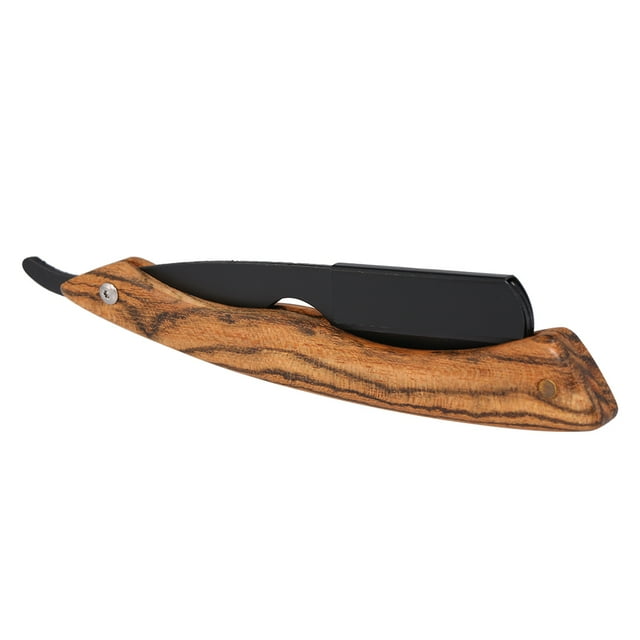 Straight Razor with Wooden Handle Shaving Razor Knife for Beard Grooming Straight Folding Razors Shaving