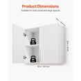 thumbnail image 2 of KFFKFF Laundry Wall Cabinet 2‑Tier 16×32×24‑Inch Particle‑Board MDF, White, 2 of 9
