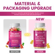 Collagen Gummies - Collagen Gummy Antioxidant with Biotin, Vitamins C - For Hair, Skin and Nails , 60ct