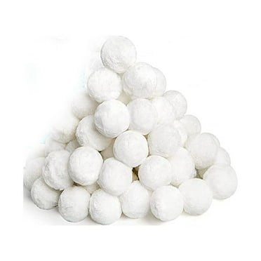 Loyerfyivos 100pcs Pool Filter Ball for Sand Filter Pump for Above Ground Pool,Reusable Eco-Friendly Filter Balls Replace Pool Filter Sand (1.96inch/pc,275g)
