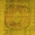 thumbnail image 1 of Ahgly Company Machine Washable Indoor Square Persian Yellow Traditional Area Rugs, 8' Square, 1 of 4