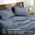 thumbnail image 4 of Bare Home TENCEL™ Sheet Set - Lyocell derived from Eucalyptus - Full, Indigo, 4 of 7