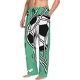 thumbnail image 6 of Logiee BALL INSIDE THE NET GOAL Print Pajama Pants for Men,Men’s Pajama Bottoms,Mens PJ Pants with Pockets & Button Fly-Medium, 6 of 6