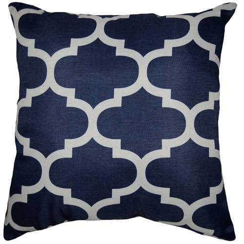 Mainstays Decorative Throw Pillow, Navy Blue Throw Pillows For Sofa