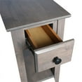 thumbnail image 4 of Coder Crossing Traditional Alder Wood Chairside Table in Sandy Gray, 4 of 4