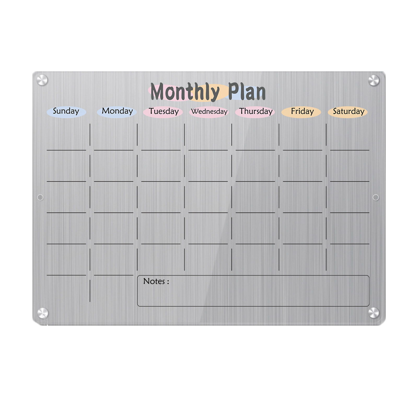 Acrylics Fridge Calendar Weekly Monthly Calendar Planner Calendar Memo Board Fridge Checklist Board