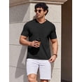 thumbnail image 4 of COOFANDY Mens V Neck T Shirts Cotton Short Sleeve Casual Summer Shirts Basic T Shirt, 4 of 6
