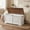 Brown and white color blocking (Mulin 9262 + Datong G5256K), variant on Retro Wooden Storage Bench and Chest, 39.4" Lift-Top Trunk, Multifunctional Entryway Organizer and Toy Chest, Vintage Style Storage Solution for Entryway or Living Room