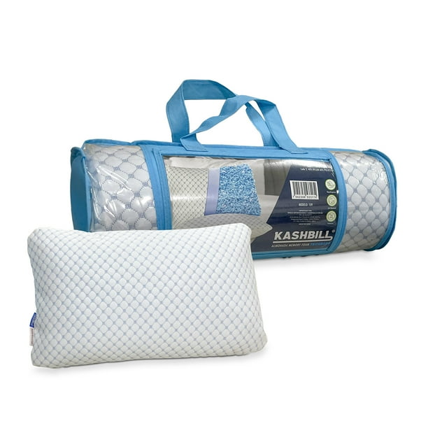 Almohada Kashbill Memory Foam Triturado Queen, Ajustable y Ergonómica, Hipoalergénica y Transpirable - Soporte Personalizado para un Descanso Óptimo 70x50