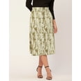 thumbnail image 2 of Moomaya Printed A-Line Skirt For Women, Front Buttoned Midi Skirts, 2 of 9