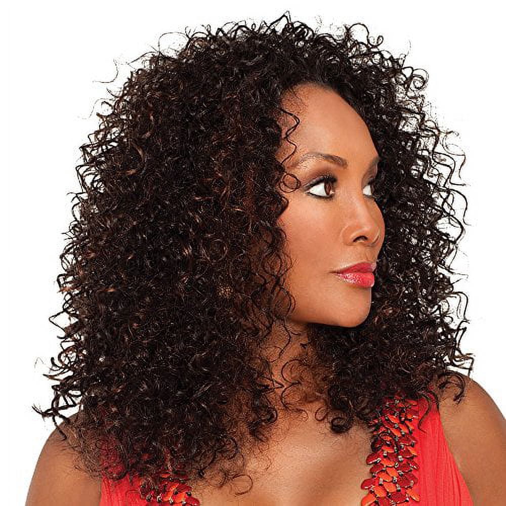 vivica a. fox hw-kara-v synthetic fiber, 3/4 half wig in color 1b