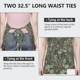 thumbnail image 6 of Green Pioneer Flower Pattern Apron-Garden Aprons for Women with Pockets-Cotton Linen Waterproof Kitchen Cooking Gardening Aprons Adjustable for Kitchen,Cooking,BBQ and Salon 33x27 Inch, 6 of 7