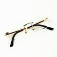 thumbnail image 4 of Men's Vintage Large Gold Frame Retro 90's Hip Hop Octagon Clear Lens Glasses, 4 of 6